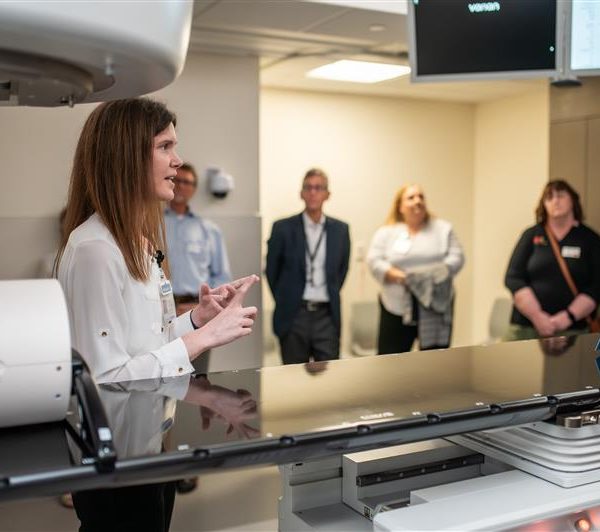 Dr. Sabrina Prime speaks with community members.