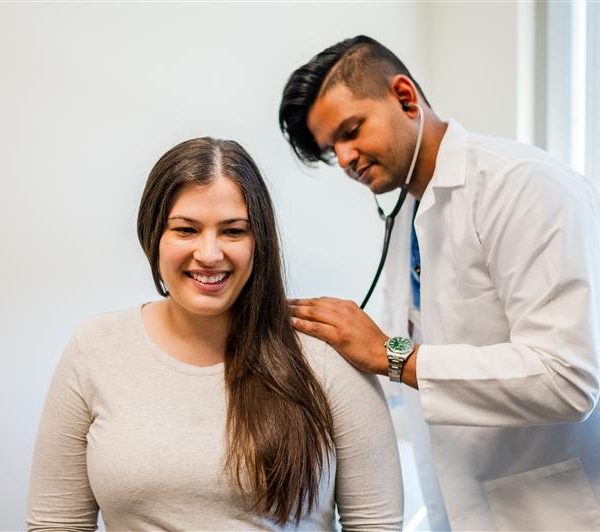 Doctor with patient.